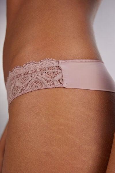Pink Lace Brazilian Briefs, Pink, large image number 5