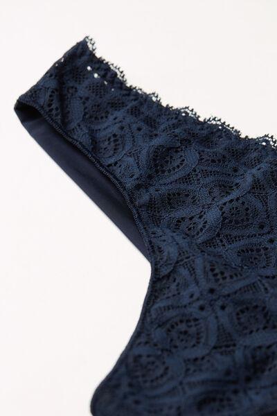 Blue Lace And Microfibre Brazilian Briefs, , large image number 4