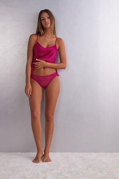 Pink Lace And Microfibre Brazilian Briefs, 5601_348J, large image number 1