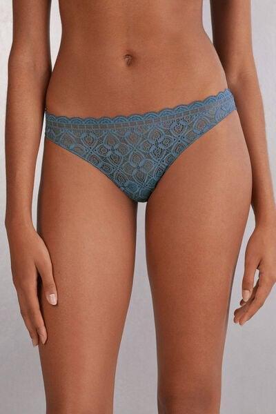 Blue Lace Brazilian Briefs, 5601_658J, large image number 1