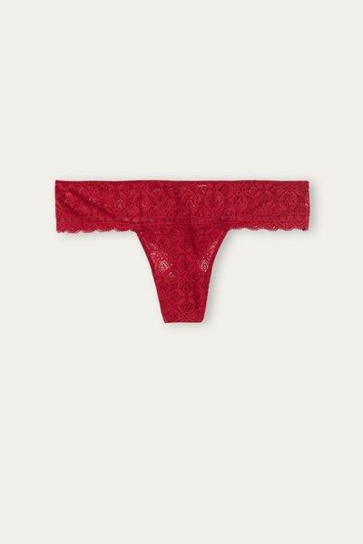 Red Lace Brazilian Briefs, , large image number 2
