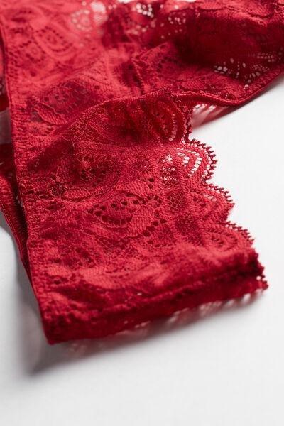 Red Lace Brazilian Briefs, , large image number 4