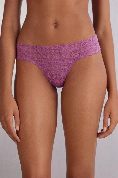 Purple Crochet-Effect Brazilian Briefs, 5601_343J, large image number 1