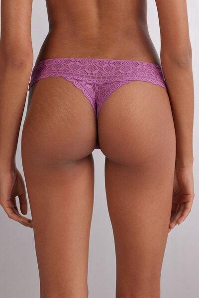 Purple Crochet-Effect Brazilian Briefs, 5601_343J, large image number 2