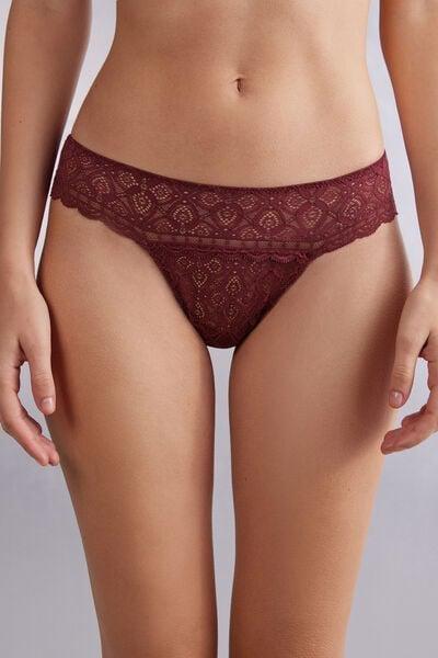 Red Lace Brazilian Briefs, 5601_653J, large image number 1