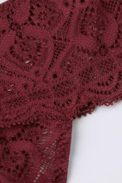 Red Lace Brazilian Briefs, 5601_653J, large image number 4