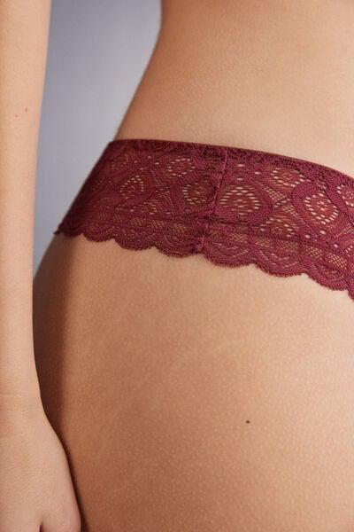 Red Lace Brazilian Briefs, 5601_653J, large image number 5