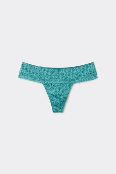 Turquoise Crochet-Effect Brazilian Briefs, 5601_654J, large image number 3