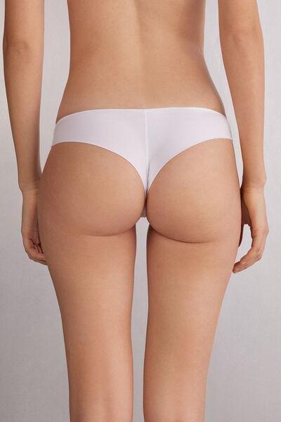 White Lace Brazilian Briefs, White, large image number 3
