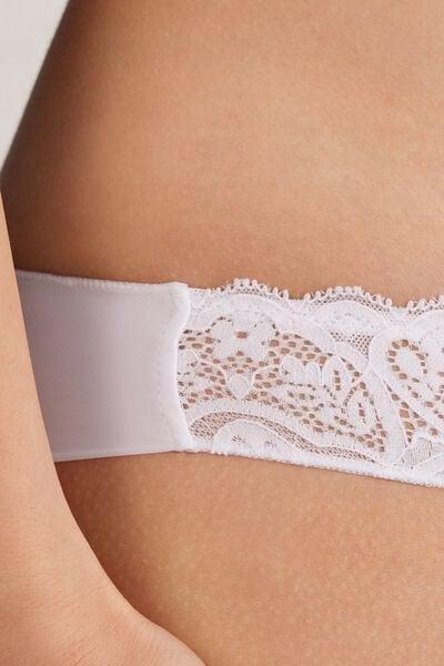 White Lace Brazilian Briefs, White, large image number 5