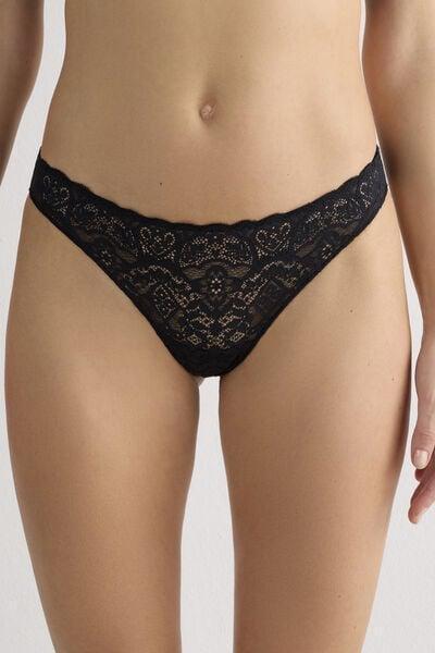 Black Microfibre Brazilian Briefs, Black, large image number 1