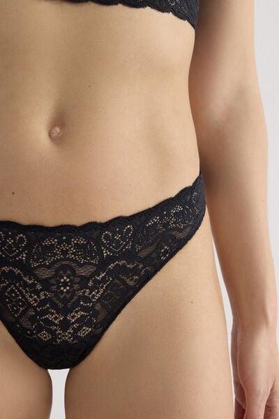 Black Microfibre Brazilian Briefs, Black, large image number 5