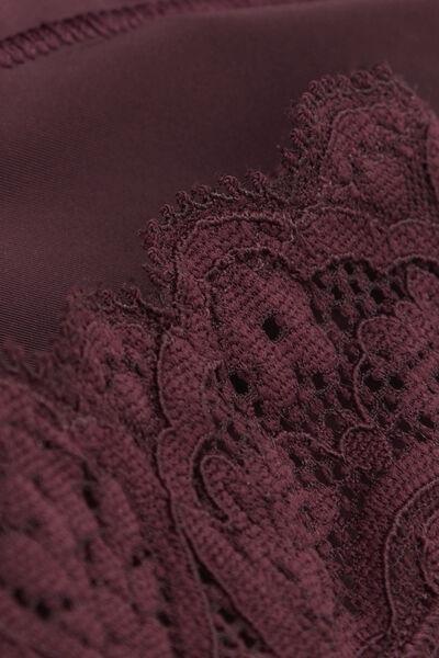 Burgundy Geometric Design Lace Brazilian Briefs, 5601_028K, large image number 4