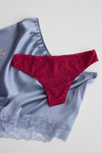 Pink Lace And Microfibre Brazilian Briefs, 5601_110K, large image number 0
