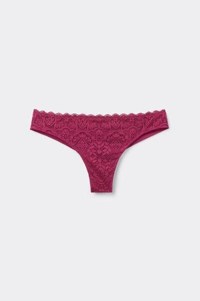 Pink Lace And Microfibre Brazilian Briefs, 5601_110K, large image number 3