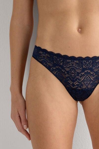 Navy Microfibre Brazilian Briefs, Intense Blue, large image number 5