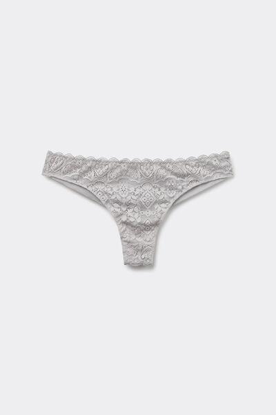 Grey Lace Brazilian Briefs, , large image number 2