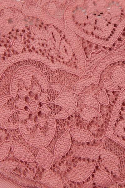 Pink Lace And Microfibre Brazilian Briefs, , large image number 4