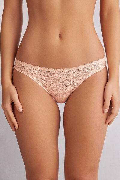 Pink Lace Brazilian Briefs, 5601_852J, large image number 0