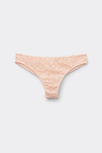 Pink Lace Brazilian Briefs, , large image number 1