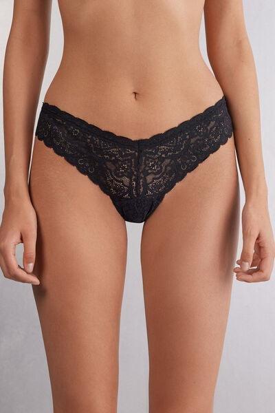 Black 80S-Style Brazilian Briefs, , medium