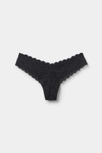 Black 80S-Style Brazilian Briefs, Black, large image number 6