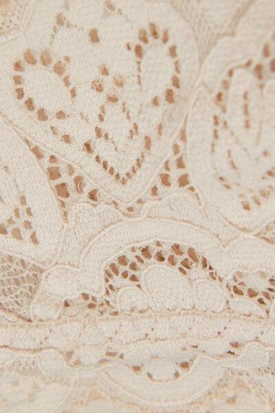 Cream 80S-Style Lace Brazilian Briefs, Silk, large image number 4
