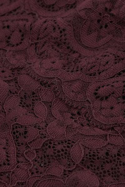 Burgundy Romantic Frills Lace Brazilian Briefs, 5601_028K, large image number 4