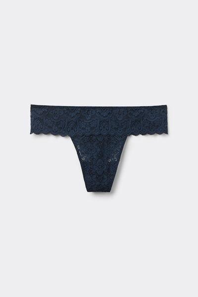 Navy Lace Brazilian Briefs, , large image number 2