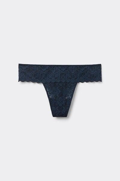 Navy Lace Brazilian Briefs, Intense Blue, large image number 3