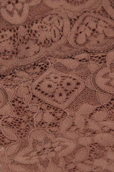 Beige Lace Brazilian Briefs, Brown Mocha, large image number 4