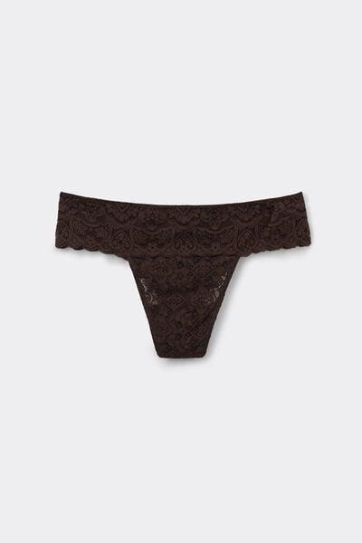 Brown Lace Brazilian Briefs, 5601_705J, large image number 3