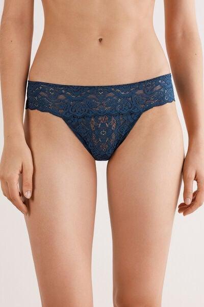 Blue Lace Brazilian Briefs, 5601_937J, large image number 3