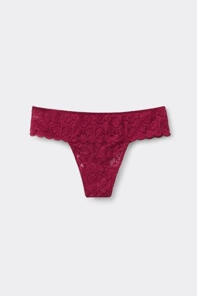 Red Lace Brazilian Briefs, 5601_940J, large image number 3