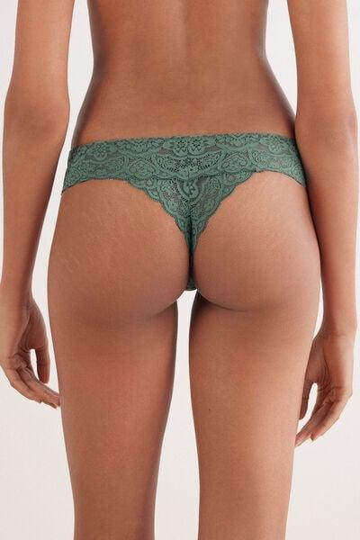 Green Lace Brazilian Briefs, 5601_941J, large image number 2