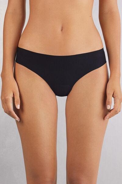 Black Seamless Brazilian Briefs, , medium