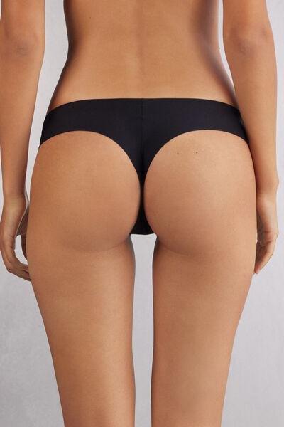 Black Seamless Brazilian Briefs, , large image number 3