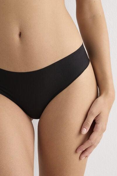 Black Seamless Brazilian Briefs, Black, large image number 5