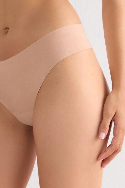 Beige Seamless Brazilian Briefs, Soft Beige, large image number 7