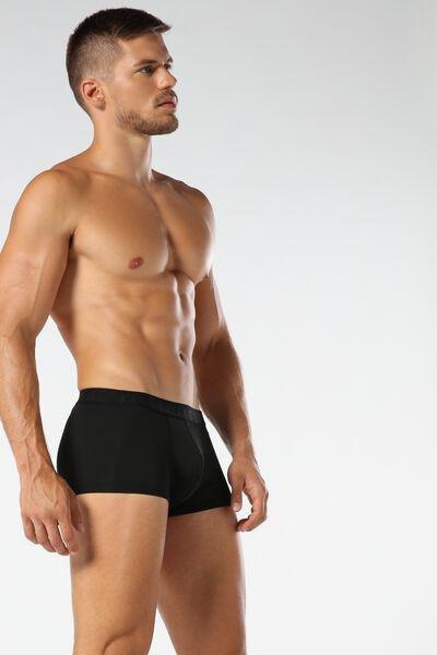 Black Elastic Boxer Shorts, , large image number 4