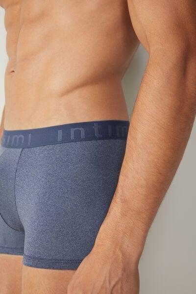Blue Stretch Boxer Shorts, Denim Blue Blend, large image number 6