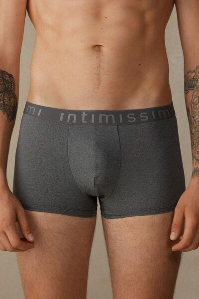 Grey  Boxer Shorts In Microfibre, , large image number 0