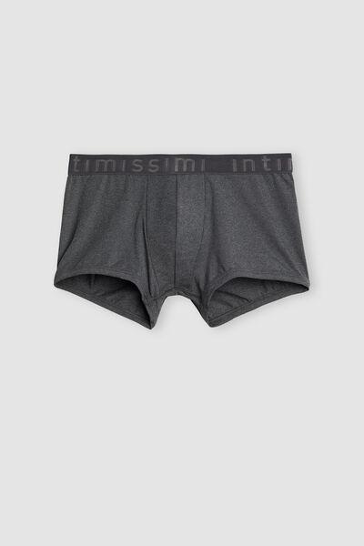 Grey  Boxer Shorts In Microfibre, , large image number 2
