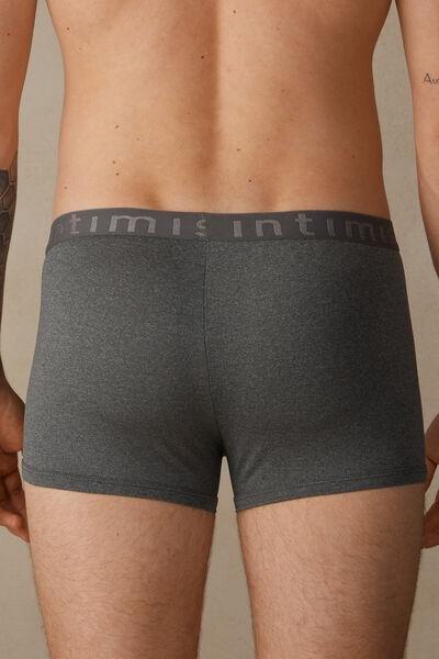 Grey  Boxer Shorts In Microfibre, , large image number 3