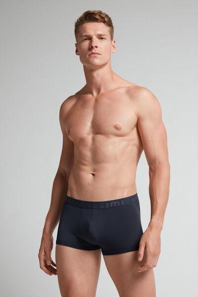 Blue  Boxer Shorts In Microfibre, , large image number 1