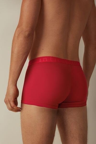 Red Boxer Shorts In Microfibre, , large image number 3