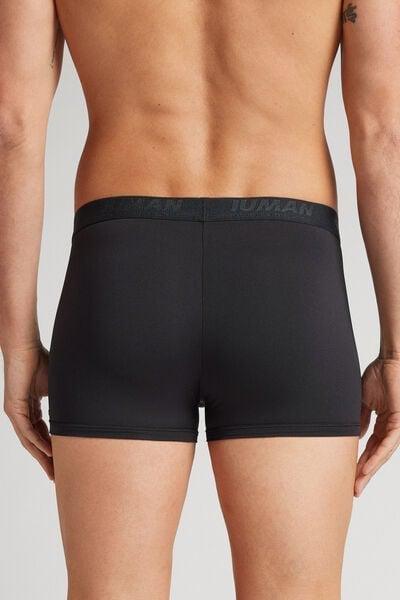 Black Extra-Soft Microfibre Boxers, Black, medium