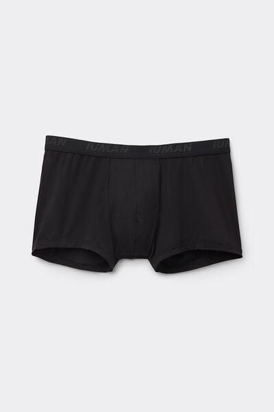 Black Extra-Soft Microfibre Boxers, Black, large image number 3