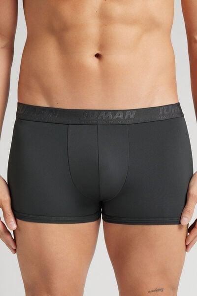 GREY Microfibre Boxers with Logo, 5601_4712, large image number 1