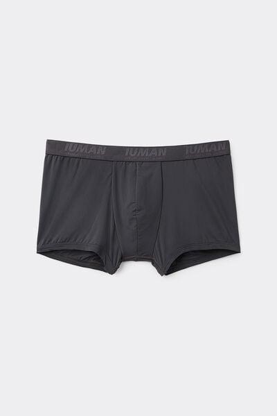 GREY Microfibre Boxers with Logo, 5601_4712, large image number 3